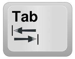 Tab key from a keyboard